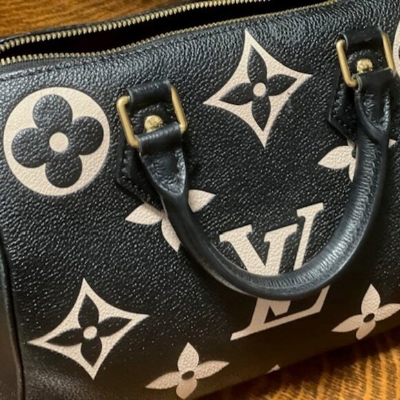 Louis Vuitton 25 Speedy Bandouliere Bag Bicolor Monogram Empreinte Giant - Picture 2 of 9